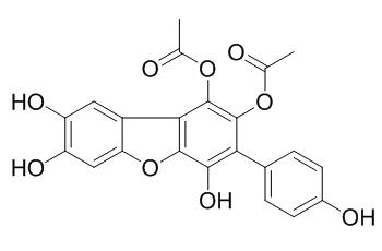 1,2-Diacetoxy-4,7,8-trihydroxy-3-(4-hydroxyphenyl)dibenzofuran