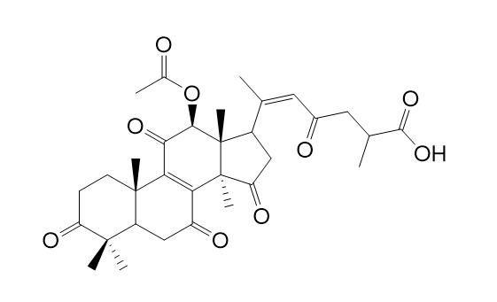 12beta-Acetoxy-3,7,11,15,23-pentaoxo-lanost-8,20-dien-26-oic acid