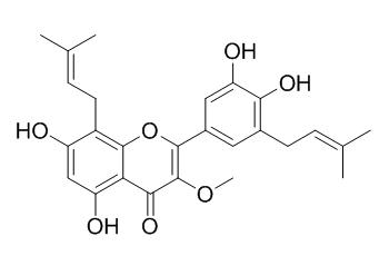 5,7,3',4'-Tetrahydroxy-3-methoxy-8,5'-diprenylflavone