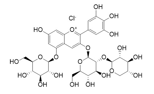 Delphinidin-3-O-sambubioside-5-O-glucoside chloride