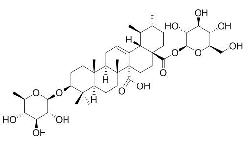 Quinovic acid 3-O-(6-deoxy-beta-D-glucopyranoside) 28-O-beta-D-glucopyranosyl ester