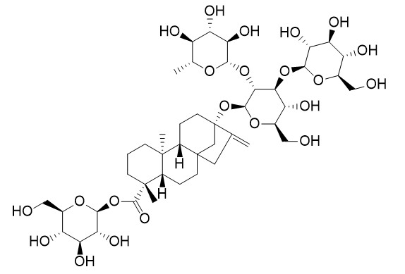 Stevia impurity (13-[(2-O-6-deoxy--D-glucopyranosyl-3-O--D-glucopyranosyl--D-glucopyranosyl)oxy]ent-kaur-16-en-19-oic acid -D-glucopyranosyl ester)